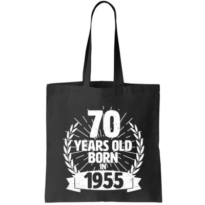 Vintage Wreath 70 Years Old Born In 1955 Birthday Bag