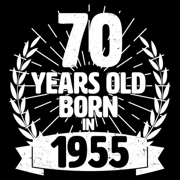 Vintage Wreath 70 Years Old Born In 1955 Birthday Womens T-Shirt