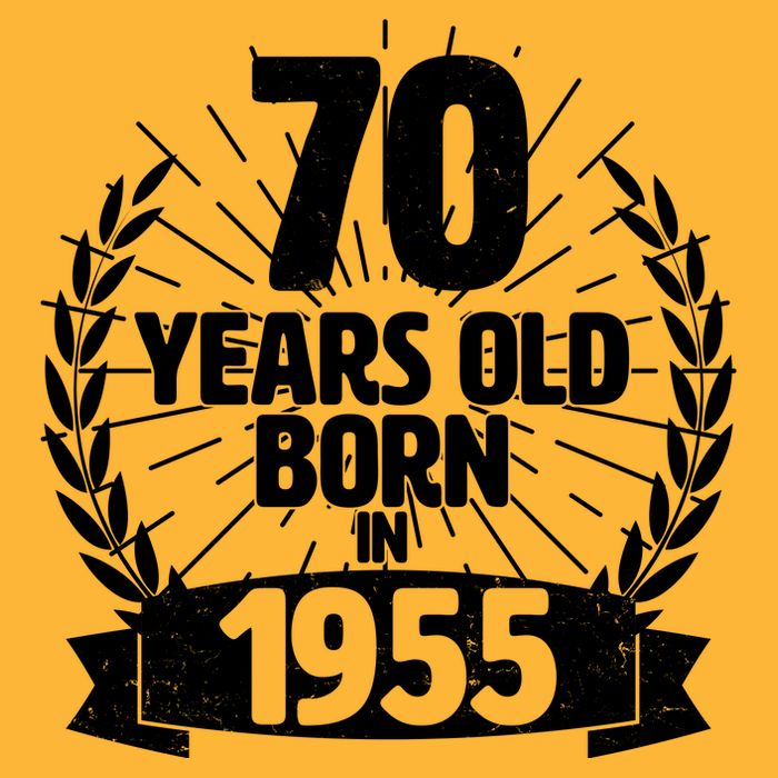 Vintage Wreath 70 Years Old Born In 1955 Birthday Toddler T-Shirt