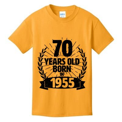 Vintage Wreath 70 Years Old Born In 1955 Birthday Kids T-Shirt