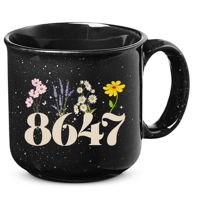 Vintage Wildflower 8647 Subtle Anti Trump Anti 86 47 Saying 15oz Campfire Ceramic Mug