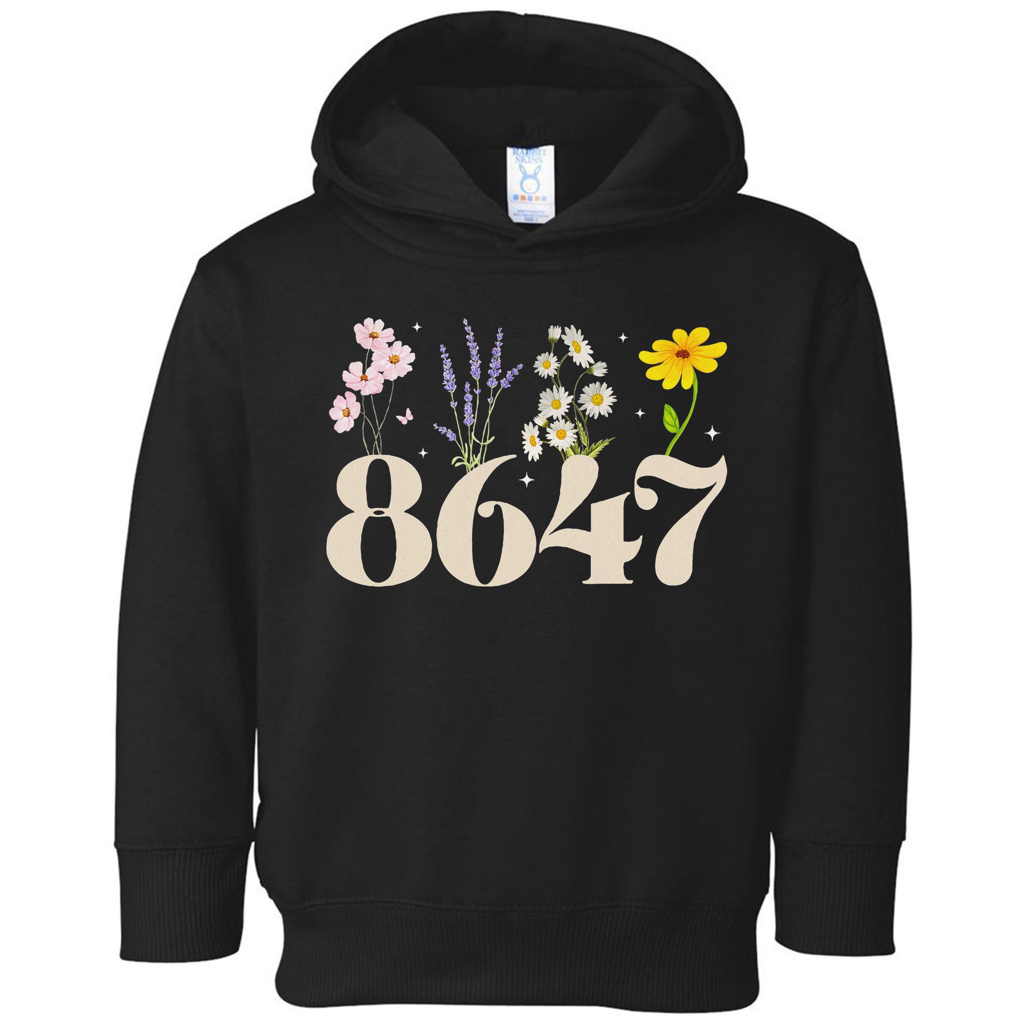 Vintage Wildflower 8647 Subtle Anti Trump Anti 86 47 Saying Toddler Hoodie