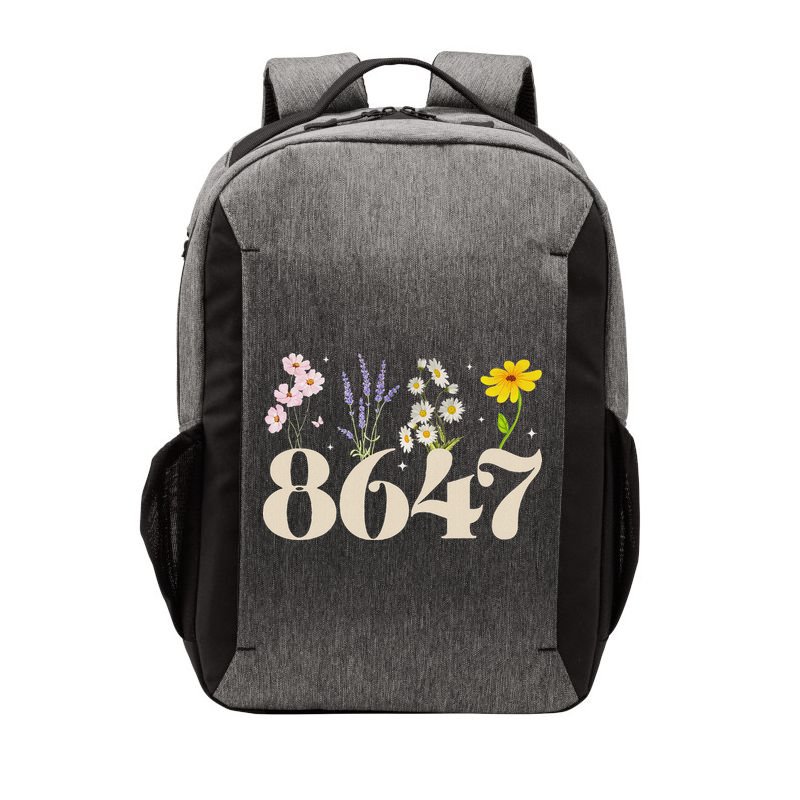 Vintage Wildflower 8647 Subtle Anti Trump Anti 86 47 Saying Vector Backpack