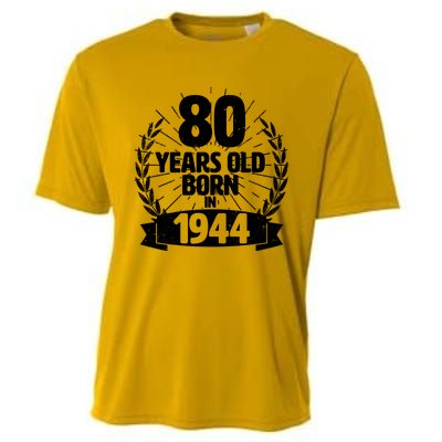 Vintage Wreath 80 Years Old Born In 1944 Birthday Cooling Performance Crew T-Shirt