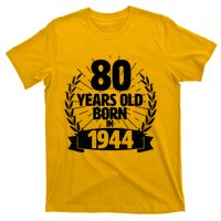 Vintage Wreath 80 Years Old Born In 1944 Birthday T-Shirt