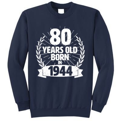 Vintage Wreath 80 Years Old Born In 1944 Birthday Sweatshirt