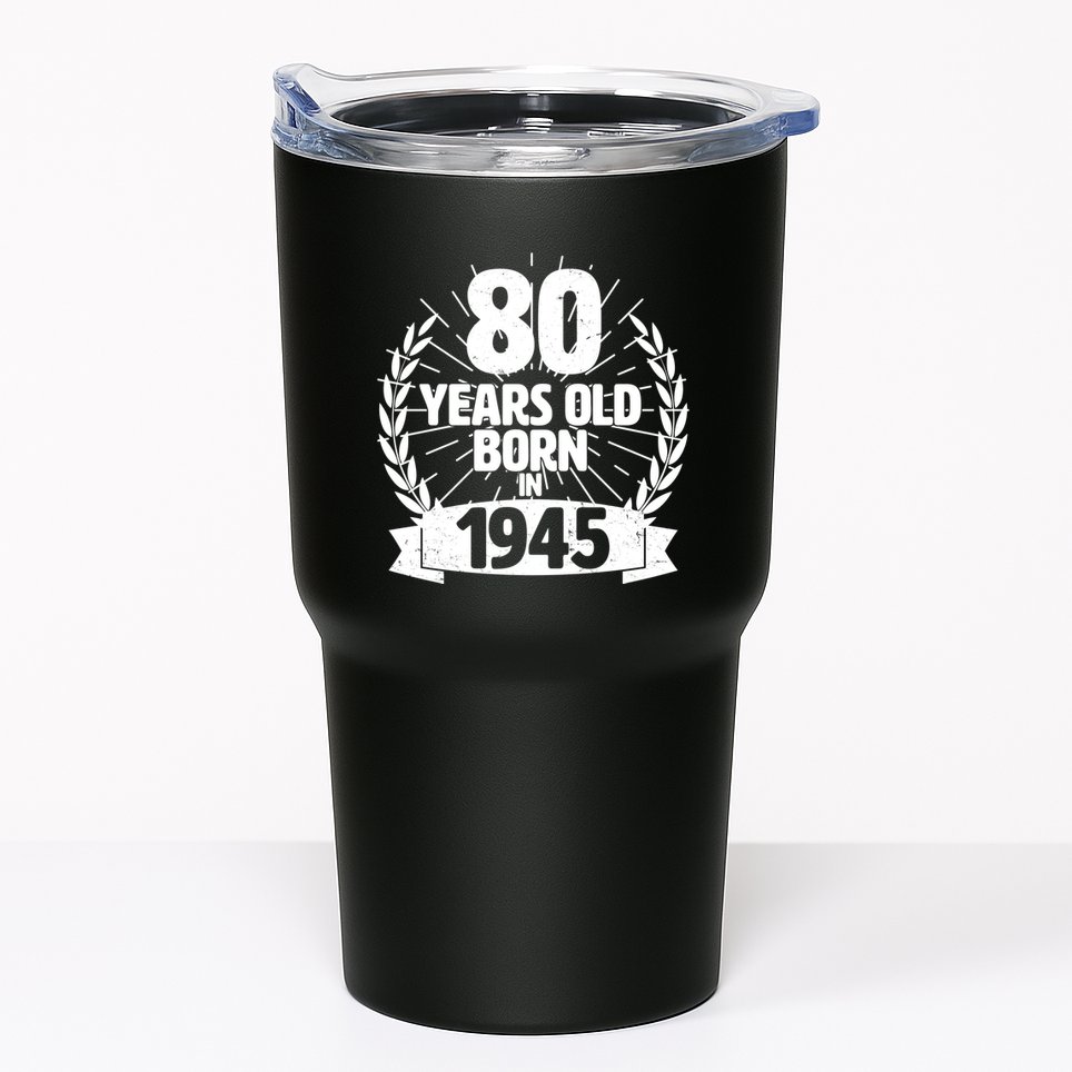 Vintage Wreath 80 Years Old Born In 1945 Birthday Tumbler