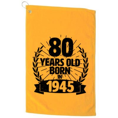 Vintage Wreath 80 Years Old Born In 1945 Birthday Golf Towel