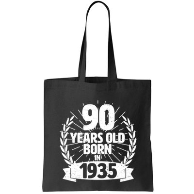Vintage Wreath 90 Years Old Born In 1935 Birthday Bag