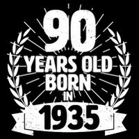 Vintage Wreath 90 Years Old Born In 1935 Birthday Poster