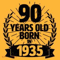 Vintage Wreath 90 Years Old Born In 1935 Birthday T-Shirt