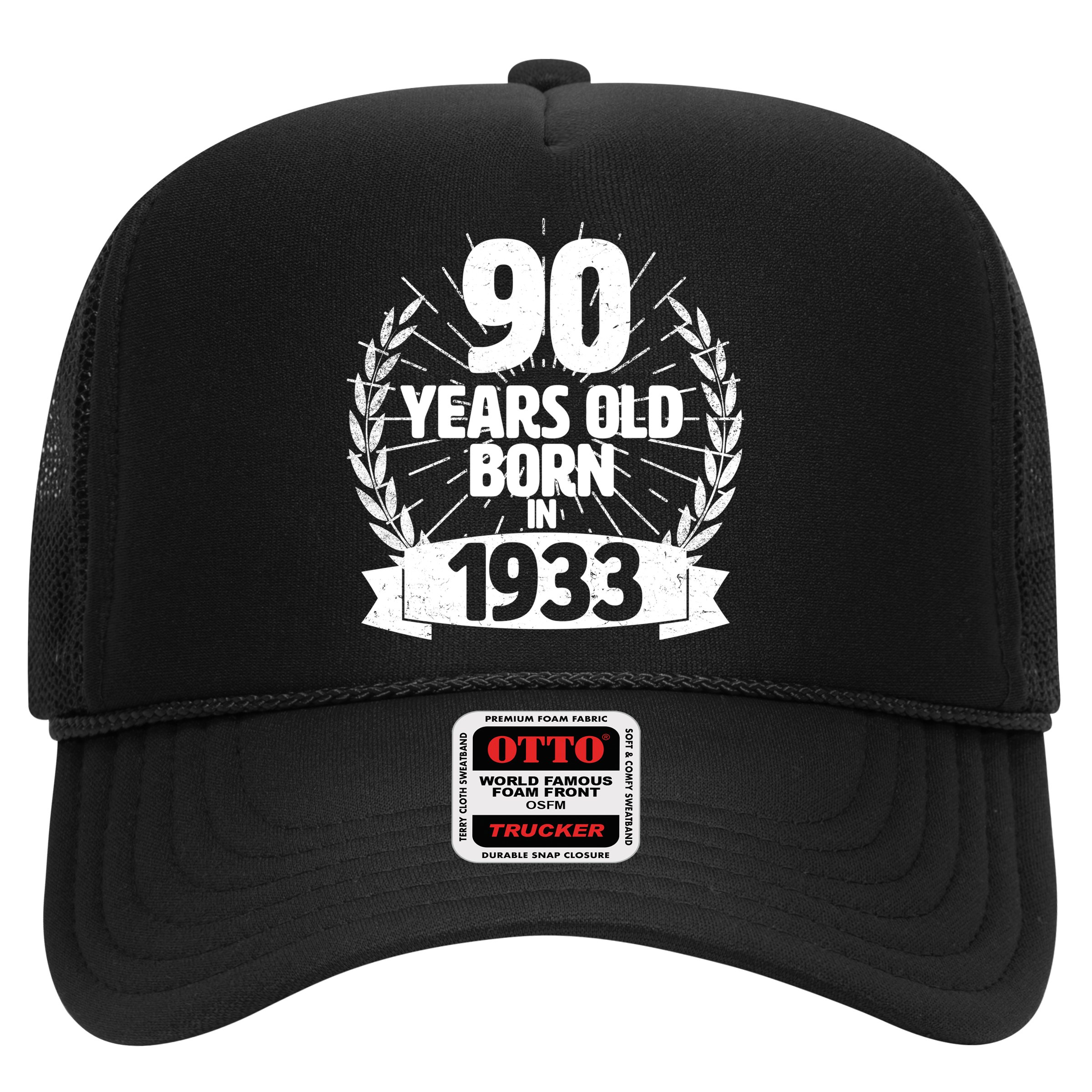 Vintage Wreath 90 Years Old Born In 1933 Birthday Hat