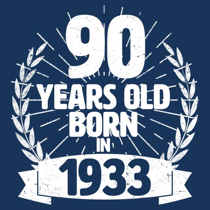 Vintage Wreath 90 Years Old Born In 1933 Birthday T-Shirt