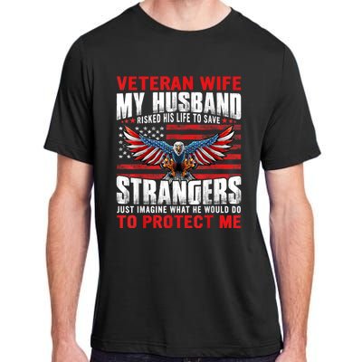 Veteran Wife Army Husband Soldier Saying Cool Military Usa Adult ChromaSoft Performance T-Shirt