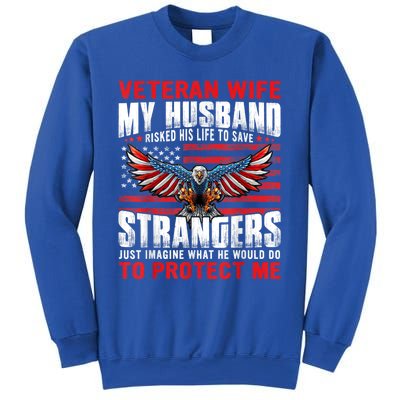 Veteran Wife Army Husband Soldier Saying Cool Military Usa Sweatshirt