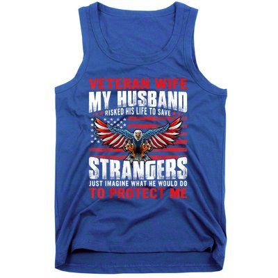 Veteran Wife Army Husband Soldier Saying Cool Military Usa Tank Top