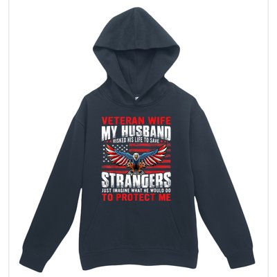 Veteran Wife Army Husband Soldier Saying Cool Military Usa Urban Pullover Hoodie