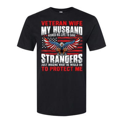 Veteran Wife Army Husband Soldier Saying Cool Military Usa Softstyle® CVC T-Shirt