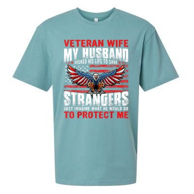 Veteran Wife Army Husband Soldier Saying Cool Military Usa Sueded Cloud Jersey T-Shirt