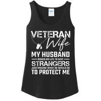 Veteran Wife Army Husband Soldier Saying Cool Military Gift Ladies Essential Tank