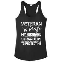 Veteran Wife Army Husband Soldier Saying Cool Military Gift Ladies PosiCharge Competitor Racerback Tank