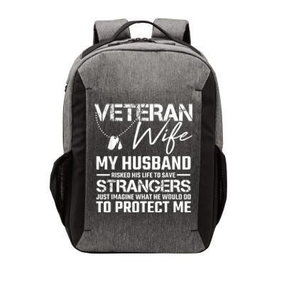 Veteran Wife Army Husband Soldier Saying Cool Military Gift Vector Backpack