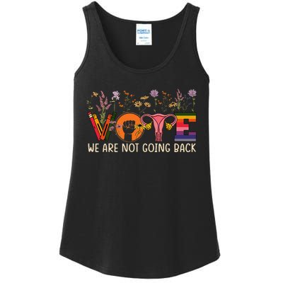 Vote We Are Not Going Back Roe Project 2025 Gay Rights Ladies Essential Tank