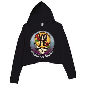 Vote Women Are Smarter Crop Fleece Hoodie