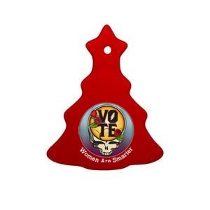 Vote Women Are Smarter Ceramic Tree Ornament