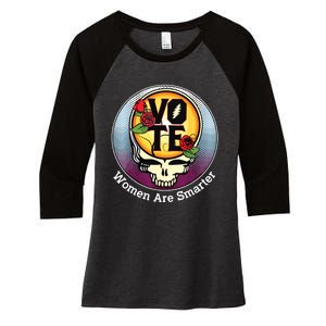 Vote Women Are Smarter Women's Tri-Blend 3/4-Sleeve Raglan Shirt