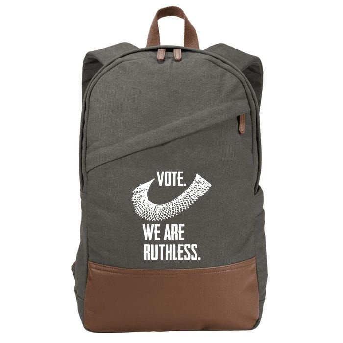 Vote We Are Ruthless Womens Rights And Feminism Cotton Canvas Backpack