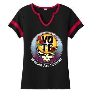 Vote Women Are Smarter Ladies Halftime Notch Neck Tee