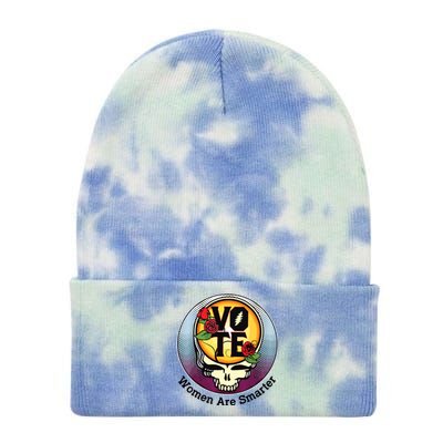 Vote Women Are Smarter Tie Dye 12in Knit Beanie