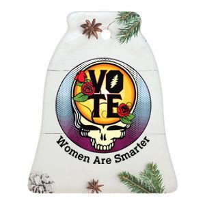 Vote Women Are Smarter Ceramic Bell Ornament