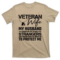 Veteran Wife Army Husband Soldier Saying Cool Military T-Shirt