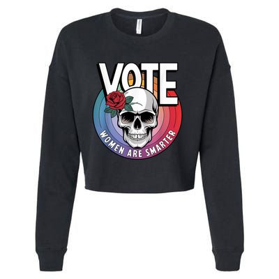 Vote Women Are Smarter Cropped Pullover Crew