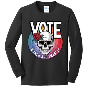 Vote Women Are Smarter Kids Long Sleeve Shirt