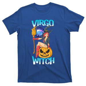 Virgo Witch And Cute Pumpkin And Astrology Gift T-Shirt