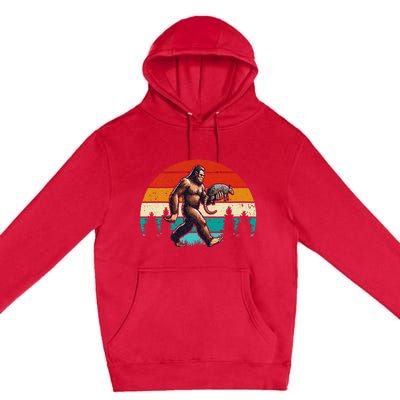 Vintage Walking Armadillo Premium Pullover Hoodie