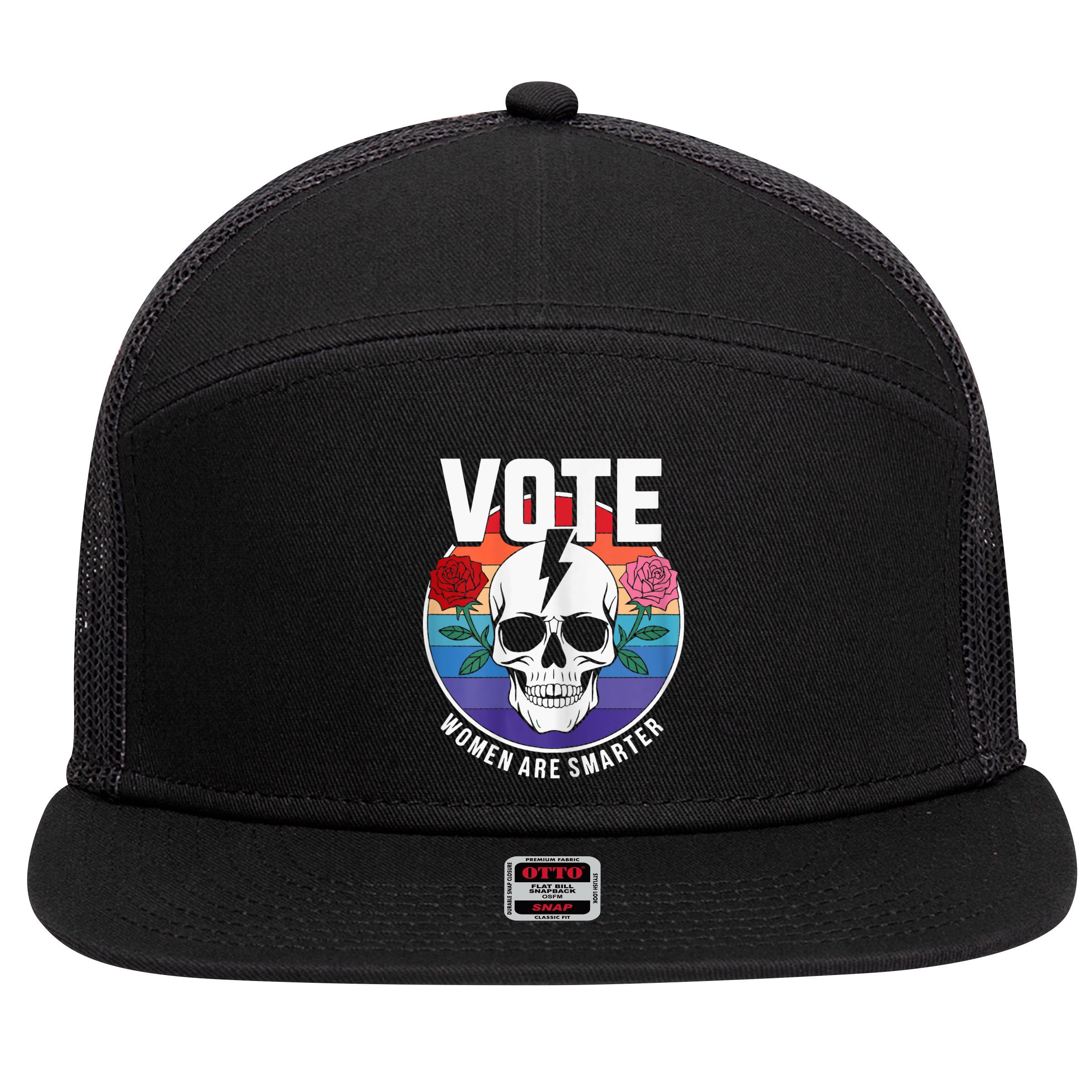 Vote Women Are Smarter 7 Panel Mesh Trucker Snapback Hat