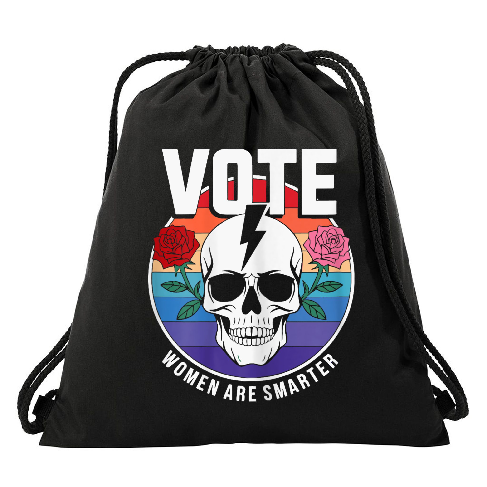 Vote Women Are Smarter Drawstring Bag
