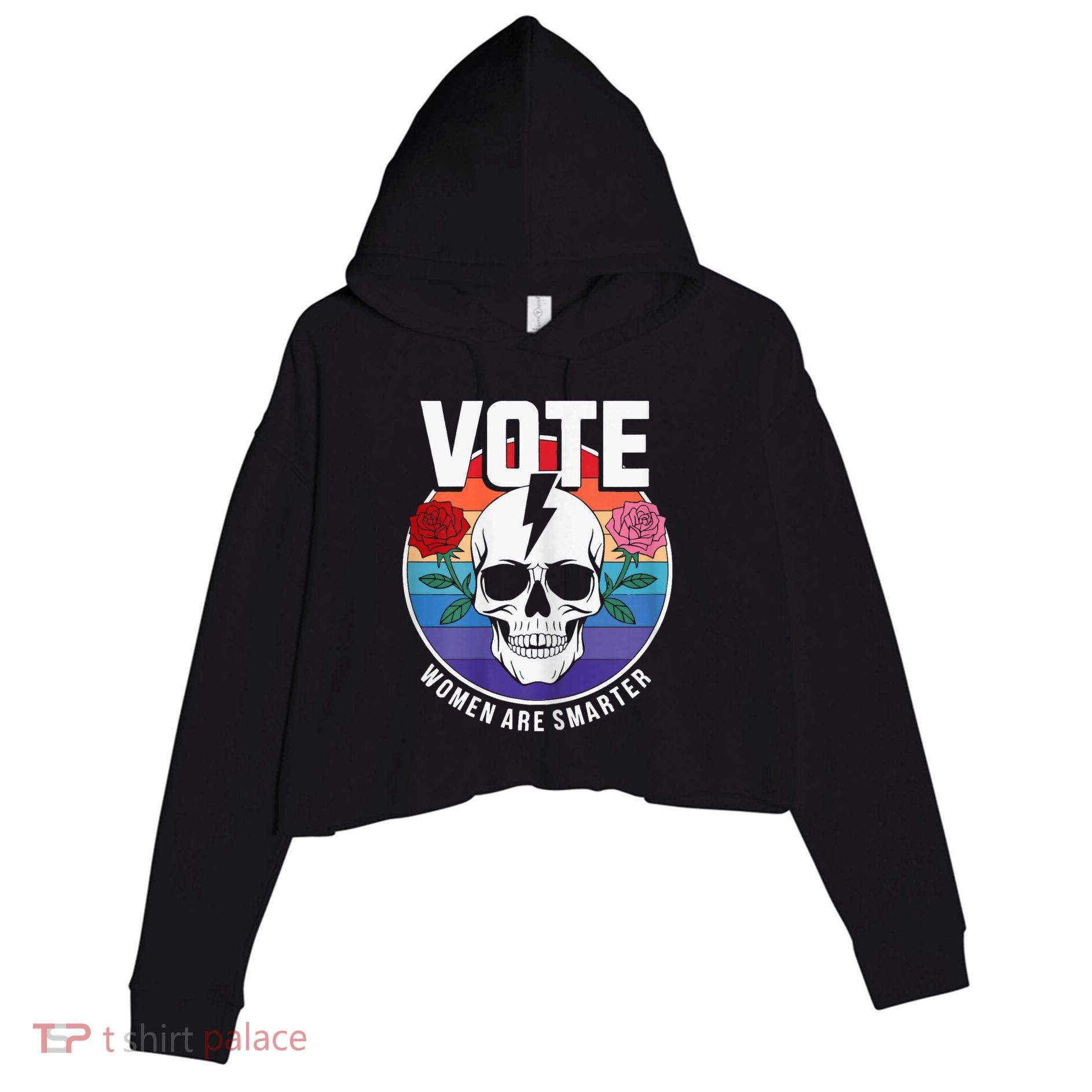 Vote Women Are Smarter Crop Fleece Hoodie