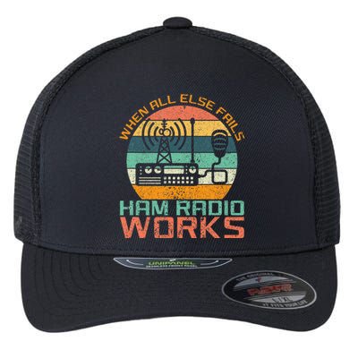 Vintage When All Else Fails Ham Radio Works Amateur Radio Flexfit Unipanel Trucker Cap