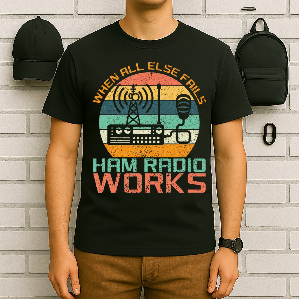 Vintage When All Else Fails Ham Radio Works Amateur Radio T-Shirt