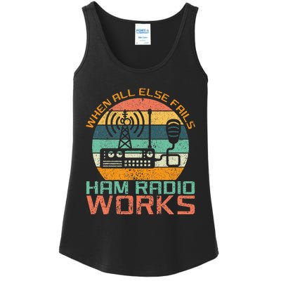 Vintage When All Else Fails Ham Radio Works Amateur Radio Ladies Essential Tank