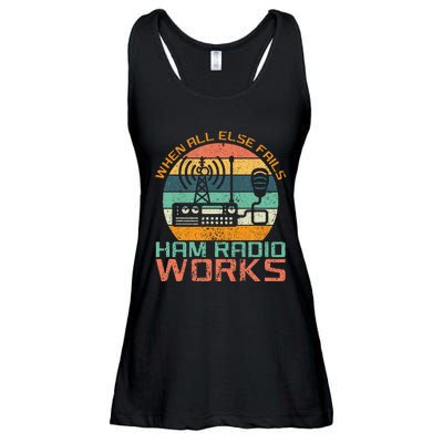 Vintage When All Else Fails Ham Radio Works Amateur Radio Ladies Essential Flowy Tank