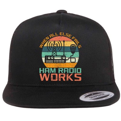 Vintage When All Else Fails Ham Radio Works Amateur Radio Flatbill Hat
