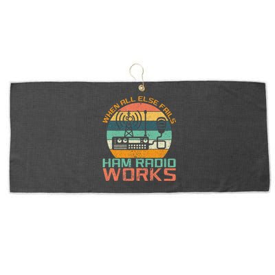 Vintage When All Else Fails Ham Radio Works Amateur Radio Large Microfiber Waffle Golf Towel