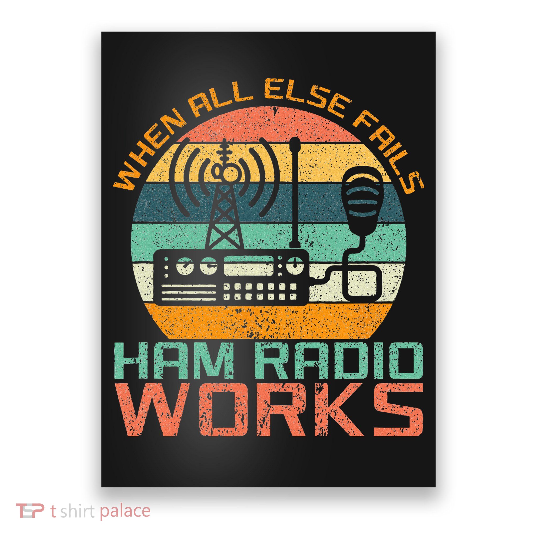 Vintage When All Else Fails Ham Radio Works Amateur Radio Poster