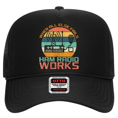 Vintage When All Else Fails Ham Radio Works Amateur Radio Trucker Hat